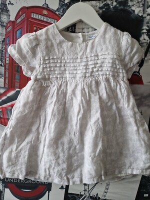 Baby Mädchen Bout'chou süßes weißes Kleid Alter 18 Monate