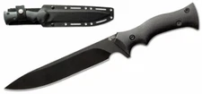 APOC Wayward Camper Fixed Knife 6.63" 9260 Steel Full Blade Black G10 Handle