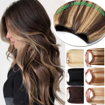 hair extensions no clip with band