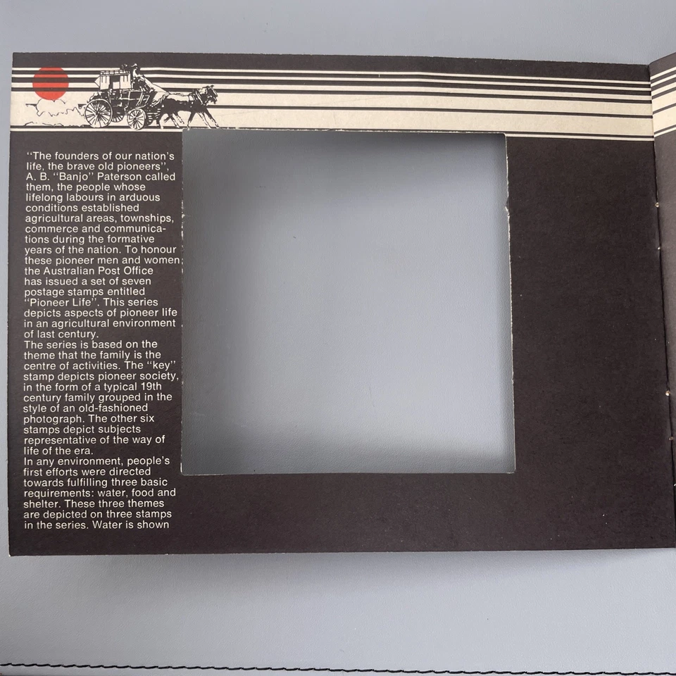 1972 Australia booklet with a ‘Pioneer stamp series’ set of 7 stamps - MNH - Image 2 of 4