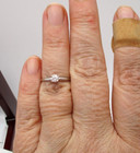 14K White Gold 1/4 Carat Diamond Solitaire Engagement Ring Size 6.5 [R246] — photo 4