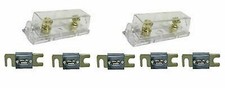 IMC Audio 2 ANL Fuse Holders w/ 5 125 Amp Gold Fits 0/2/4 Gauge Wire