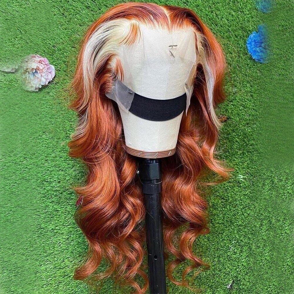 30inches Long Lace Front Wigs Synthetic Body Wave Wig Heat  display picture 1