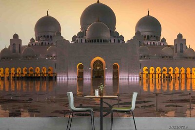 3D Dubai Zayed Mosque Wallpaper Wall Murals Removable Wallpaper 2