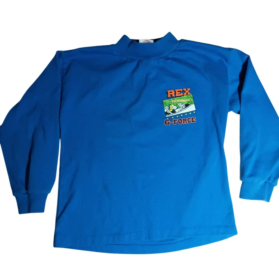 МАЛЕНЬКАЯ 7 винтажная футболка 1980-х для мальчиков BUSTER BROWN одинарный шов LS 1980-е - Изображение 2 из 4