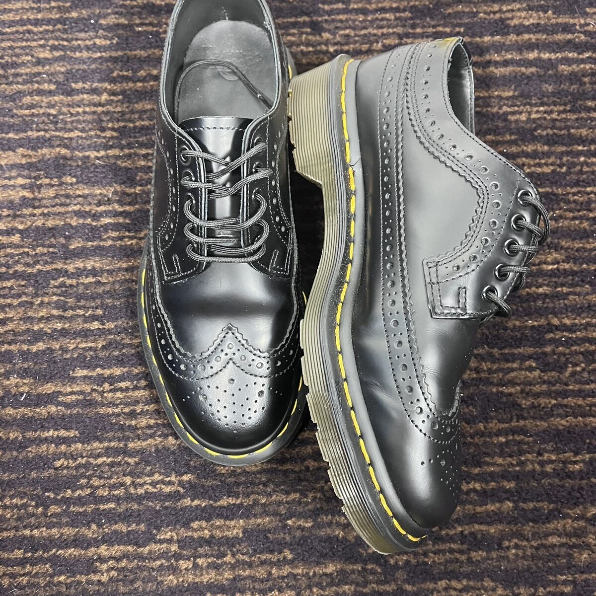 Dr Martens Black Leather Wingtip 3989 Oxford Brogue Shoes Dr Martens Black Leather Wingtip 3989 Oxford Brogue Shoes
