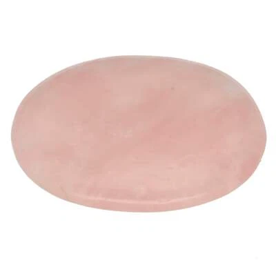 LEBENSQUELLE PLUS Rose Quartz Disc Stone | Flat Gemstone Massage Stone Fidget