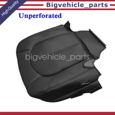 Front Driver Bottom UNPerforated Leather Seat Cover Black For 08-13 Cadillac CTS