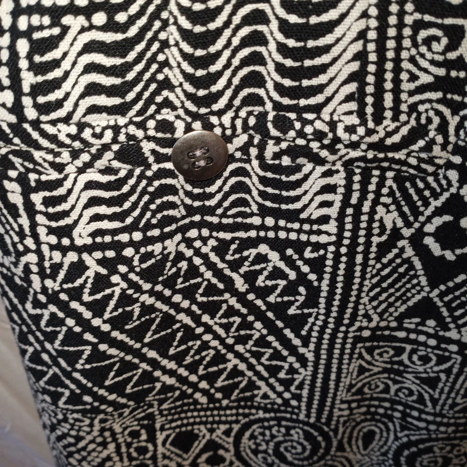 Vestido Vintage Retro POSITIVE ACTITUDE Blanco y Negro Talla 12 Camisa Abotonada Foto 4 de 4