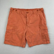 Vintage Polo Ralph Lauren Cargo Shorts Adult 38 Orange Baggy Punk Hipster Y2K