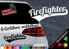 Firefighter Aufkleber 6 Größen 21 Farben Feuerwehr Rettung Helfer Ehrenamt Rauch