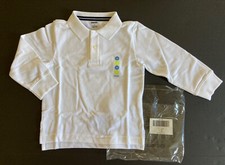 NWT Gymboree 4 4T Boys White Pique Long Sleeve School Uniform Polo Shirt