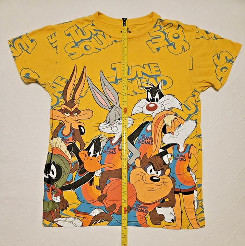 Space Jam T-Shirt Boys M Short Sleeve Looney Tunes Tune Squad New Legacy Yellow - 第 8/17 張圖片
