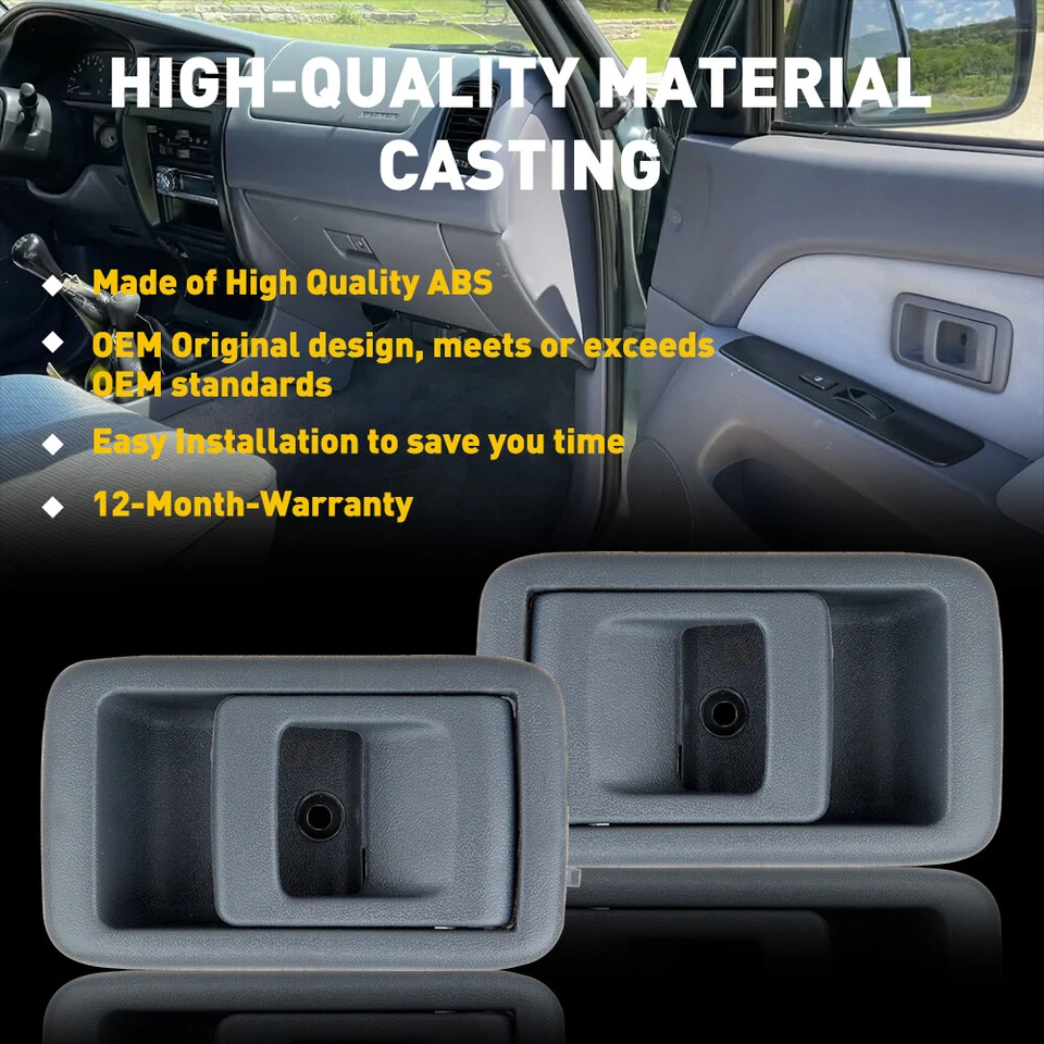 2x Manija de puerta interior interior delantera izquierda derecha para coche Toyota Tercel 1991-1999 nueva Foto 3 de 4