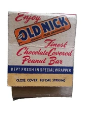 Old Nick Candy Bit O Honey Candy Vintage Matchbook Cover 