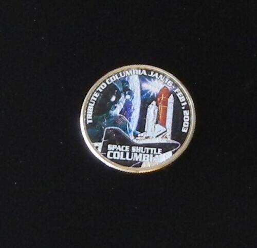 SPACE SHUTTLE COLUMBIA TRIBUTE Colorized Kennedy Half Dollar Coin ...