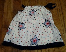 Baby girls red white and blue patriotic dress size 3 months