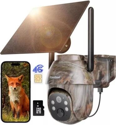 USOGOOD 2K 4G LTE Wildkamera Solar Wildkamera mit SIM Karte mit IP66 Handyübertragung