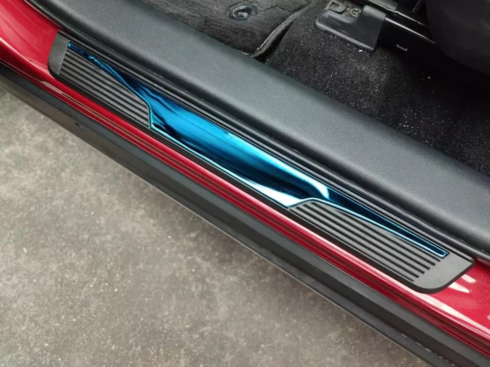 Protector de placa de cubierta de alféizar de puerta para accesorios de automóvil Hyundai Elantra Foto 4 de 4