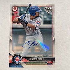 2018 Topps Holiday Bowman Auto /99 Charcer Burks #TH-CB Auto