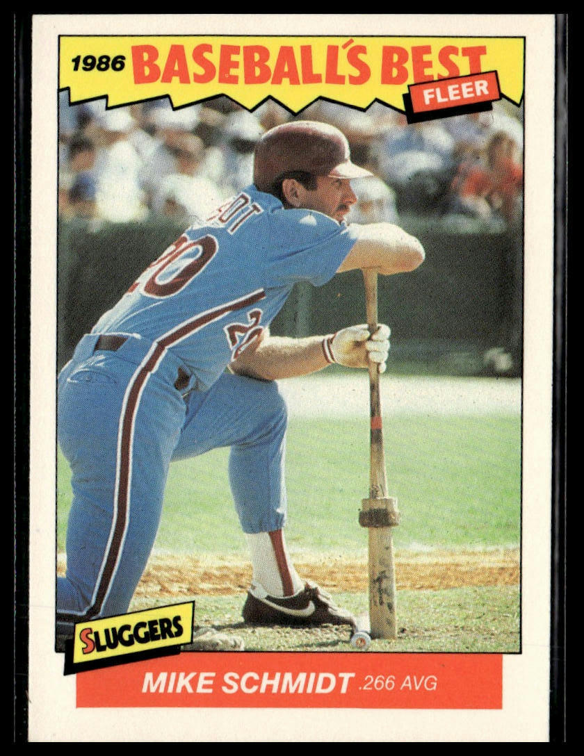 1986 Fleer Baseball's Best Sluggers vs. Pitchers #33 Mike Schmidt