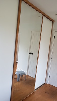 Sliding Wardrobe Doors 1x Mirror And 3 X Floor To Ceiling White Ebay