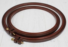 Nurge Embroidery Hoop Wooden Effect Plastic Cross Stitch Craft Ring Pack of 2 