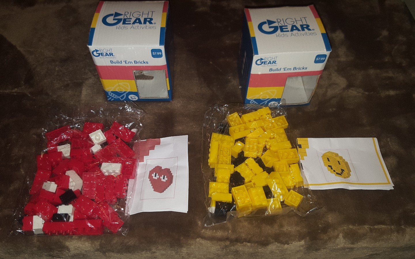 Build 'Em Bricks by Right Gear Heart & Happy Face building bricks | eBay