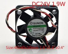 SUNON Cooling Fan KDE2404PFVX 24V 1.9W 4010 4CM 3Pin 40x40x 10mm 1.6"x1.6"x0.4"