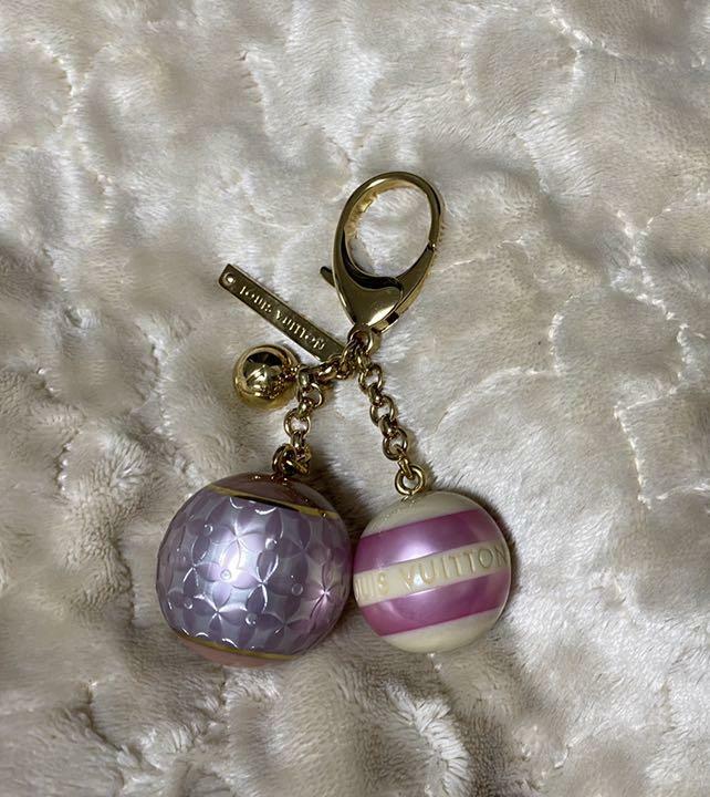 Louis Vuitton Metallic, Pattern Print Mini Lin Key Holder and Bag Charm