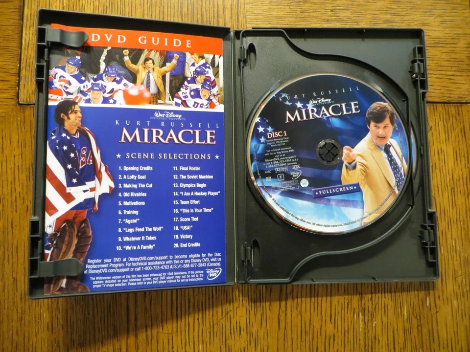 Miracle - Kurt Russell, Patricia Clarkson, Nathan West 2004 Disney DVD VERY GOOD - Image 4 of 4