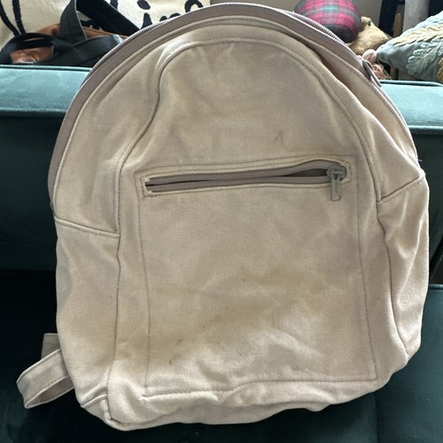 BAGGU VTG Duck Recycled Cotton Canvas Backpack Khaki Tan Brown