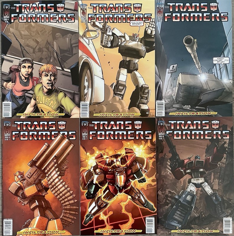 Transformers Infiltration #0,1,2,3,4,5,6 (2006) Complete Set/Series Cover C IDW