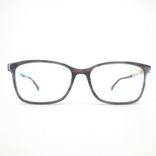Carolina Herrera VHE781K Eyeglasses Grey Horn Navy Gold Frames 53-16-135 0ACE