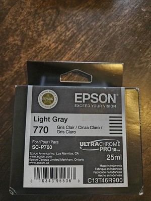 Epson Light Gray 770 UltraChrome PRO10 25 mL Ink Cartridge For SC-P700 Printer