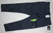 DICKIES MENS WORK PANTS 38X32 NAVY TWILL SKINNY FIT STRAIGHT LEG WP811DN NEW