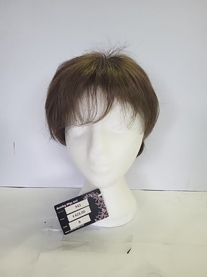 Kurze hellbrünette geschichtete Bob Perücke mit Fransen - Haarausfall Alopezie REF 0148