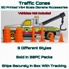 Traffic Cones 3D Printed For 1/64 Scale Diorama Construction