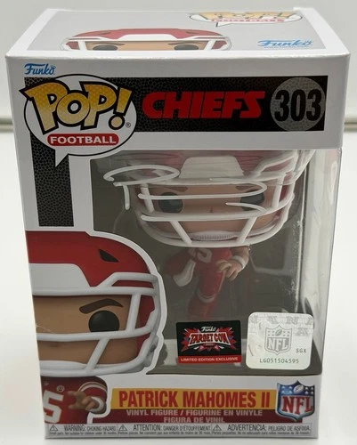 Patrick Mahomes Signed Kansas City Chiefs Funko Pop #303 TSA COA w/protector