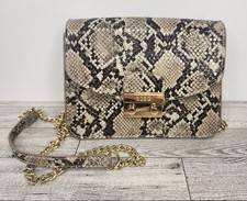 BCBG Milly Beige Faux Snake Skin Crossbody Ch...