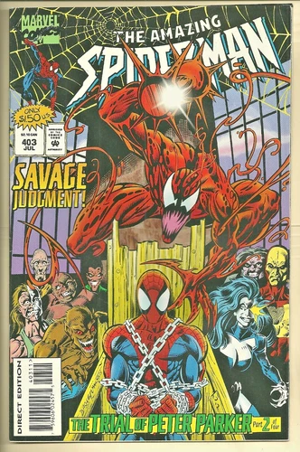 Amazing Spider-Man #403 VF- (1995) Carnage appearance! Bagley art!