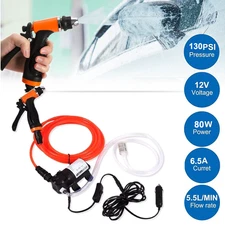 12V 130PSI Washdown Wash Pump Kit Electric DIY Car Washer Cleaner Sprayer Tool