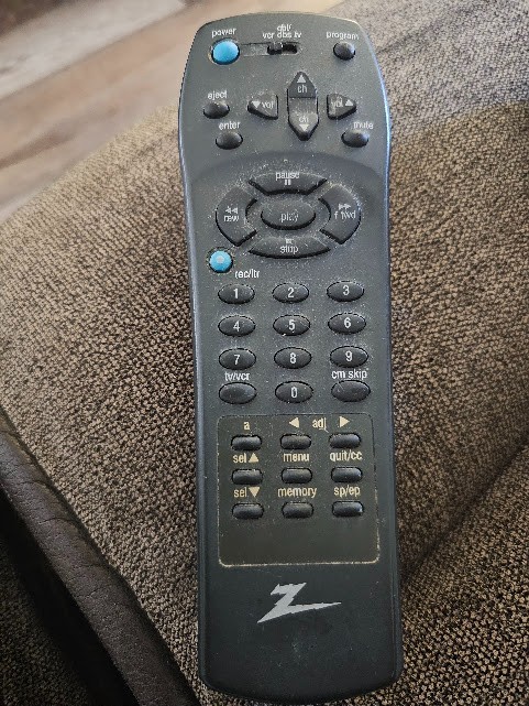 Zenith  TV VCR Remote Control OEM Original – Tested - FREE SHIP