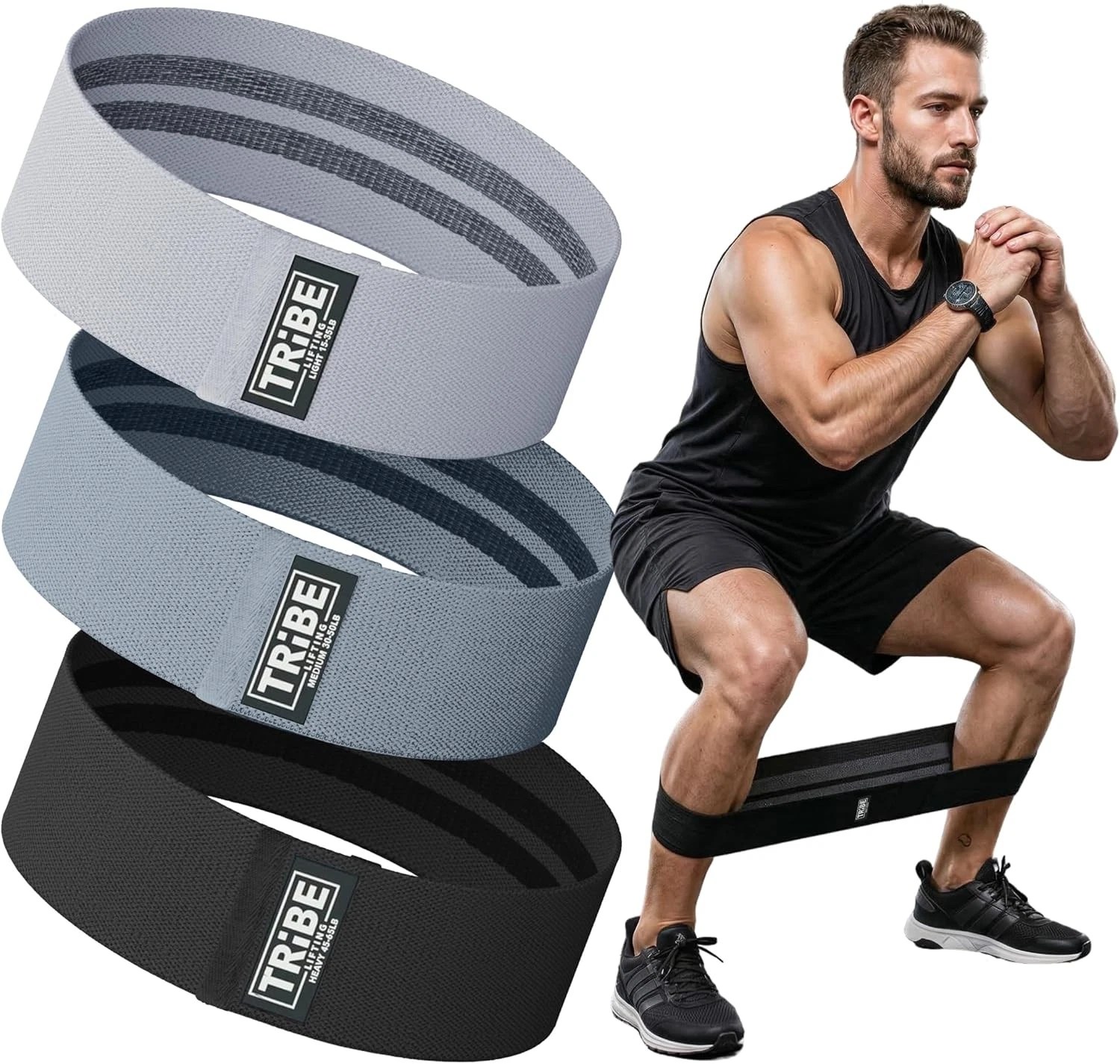 Fabric Loop Resistance Bands Booty Leg Glute Workout