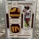 Panini National Treasures 2025 Jayden Daniels Commanders Team Logo MEM /10