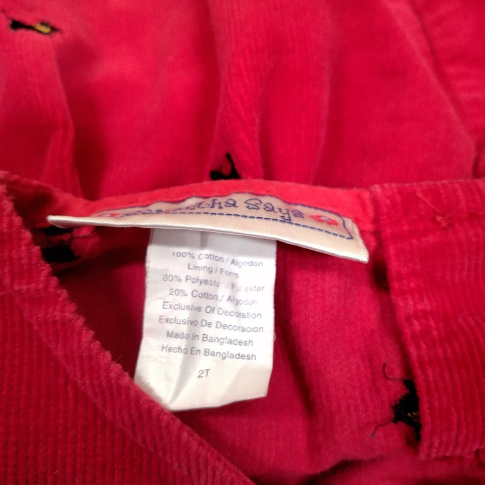 Vestido Jersey Samanta Says Scottie Perro 2T Rojo Pana Negro Lazo Bordado Perros Foto 3 de 4