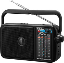 Gelielim Radio Portable AM FM with Bluetooth Loud Speaker, Radio Plug in Wall or