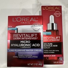 L'Oreal Paris Revitalift Hyaluronic Acid Plumping Serum-Water Cream Combine 2 PK