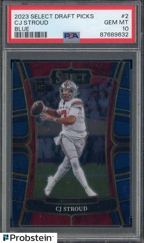 2023 Panini Select DP Blue #2 CJ Stroud RC Rookie PSA 10 GEM MINT