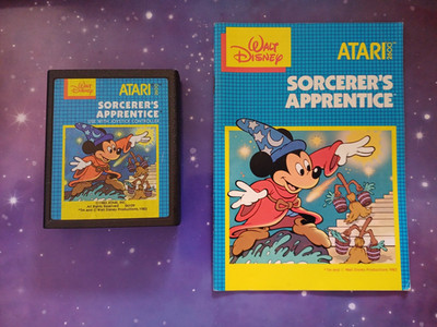 Atari 2600 - Sorcerer's Apprentice - Disney - Cart & Manual - PAL - GETESTET!  ️